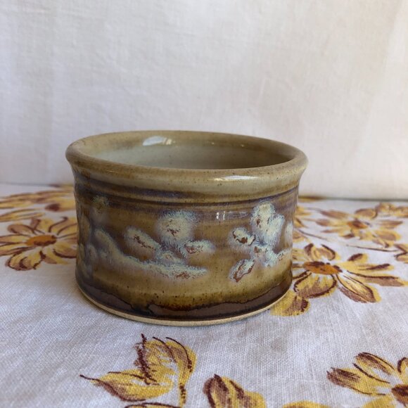 Handcrafted Ceramic Accent Bowl - Blue and Brown - Picture 3 of 5